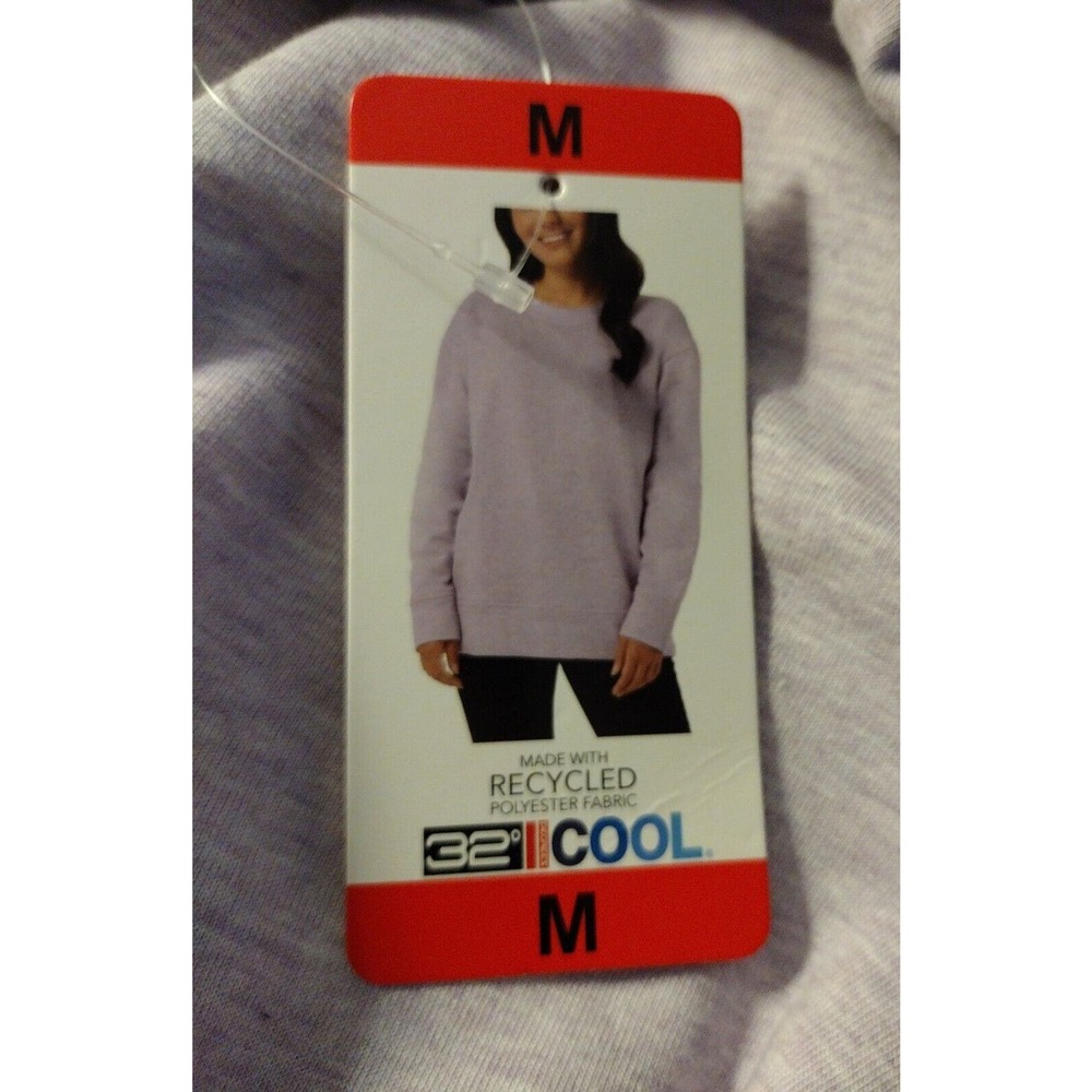 32 Degrees Cool Women's Pullover Crew Neck Sweatshirt Top Recycled Cozy Soft M